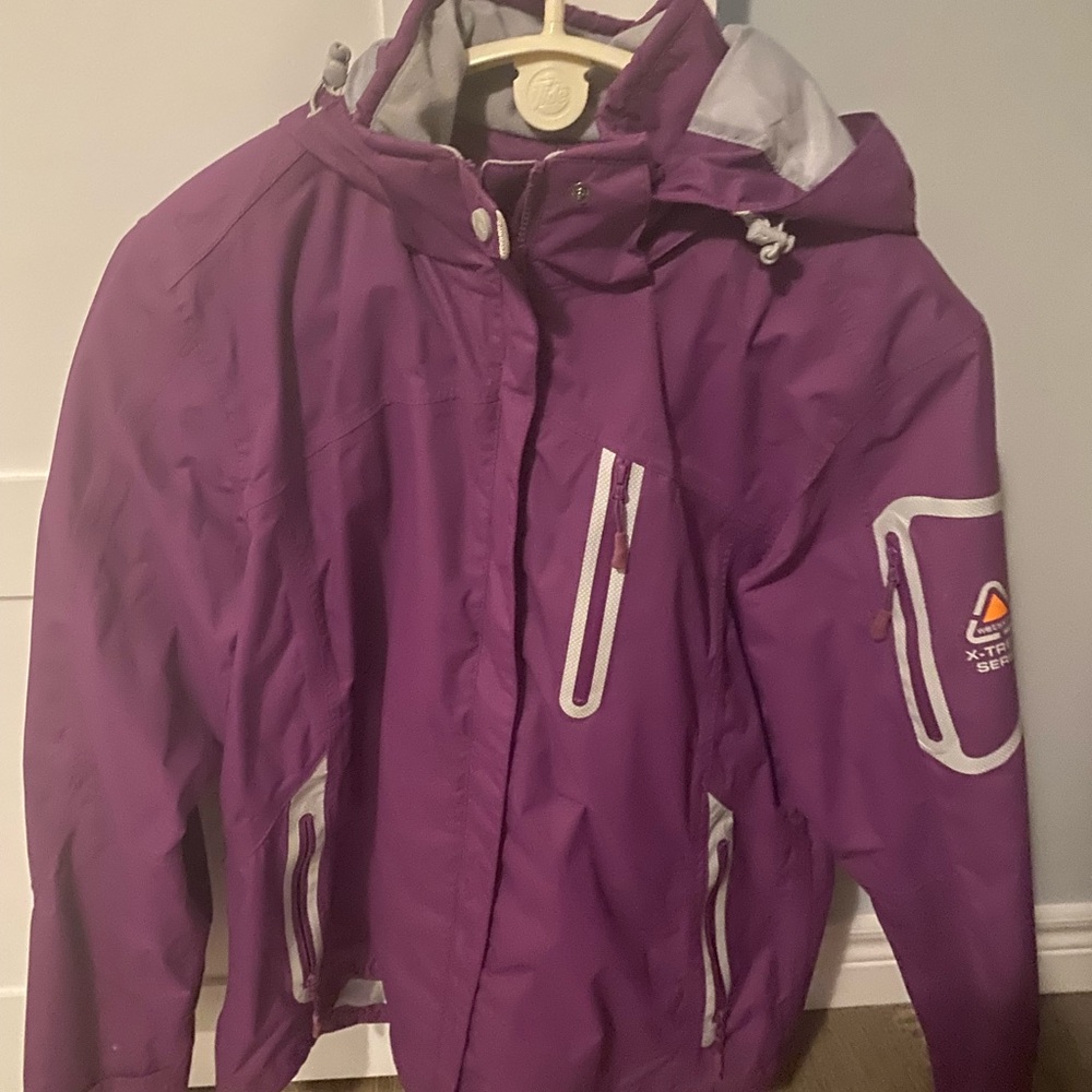 Purple Waterproof Hooded Outdoor Jacket - Wetskins.